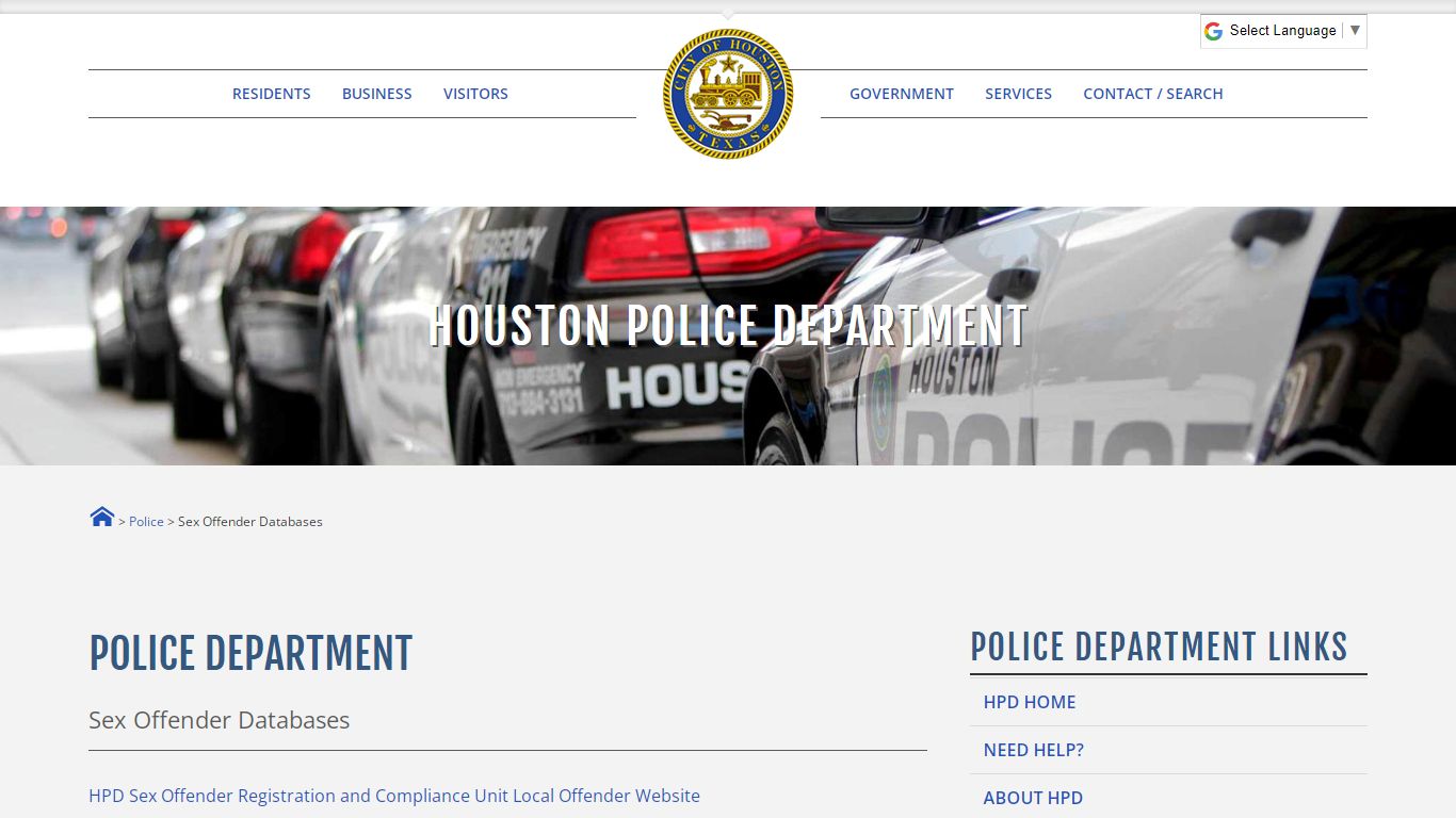 Sex Offender Databases - Houston